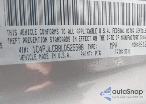 2020 Jeep Cherokee Latitude Fwd from USA, damaged, VIN 1C4PJLCB8LD525508